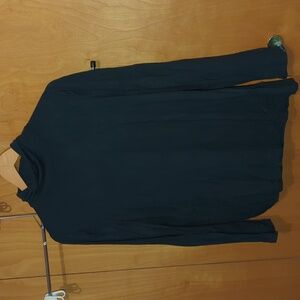Apt. 9 XL Petite Dark Green Mockneck Long Sleeve Shirt